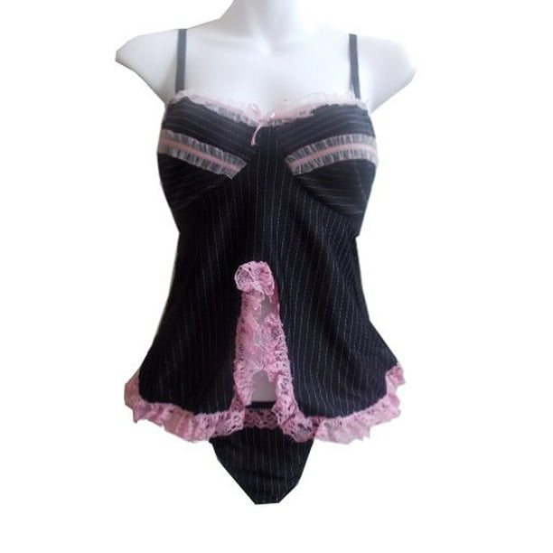 LG XLG NWT Beautiful Black And Pink Bustier With Straps Size S LG XLG NWT Beautiful Black And Pink Bustier With Straps Size S